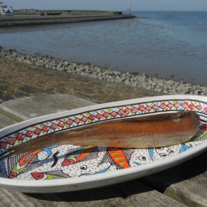 Gerookte wijting (op de graat)